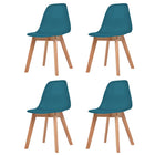 Eetkamerstoelen 4 stuks kunststof turquoise 46x51x82 cm