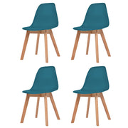 Eetkamerstoelen 4 stuks kunststof turquoise 46x51x82 cm