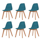 Eetkamerstoelen 6 st kunststof turquoise 46,5x47,5x83 cm