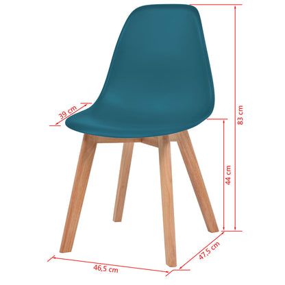 Eetkamerstoelen Kunststof 6 Turquoise