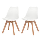 Eetkamerstoelen kunststof wit 2 stuks 46x51x82 cm