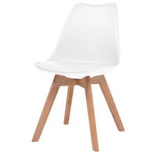 Eetkamerstoelen 2 st kunststof wit