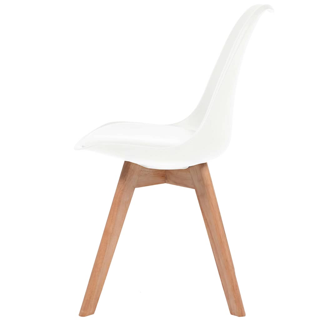 Eetkamerstoelen 2 st kunststof wit