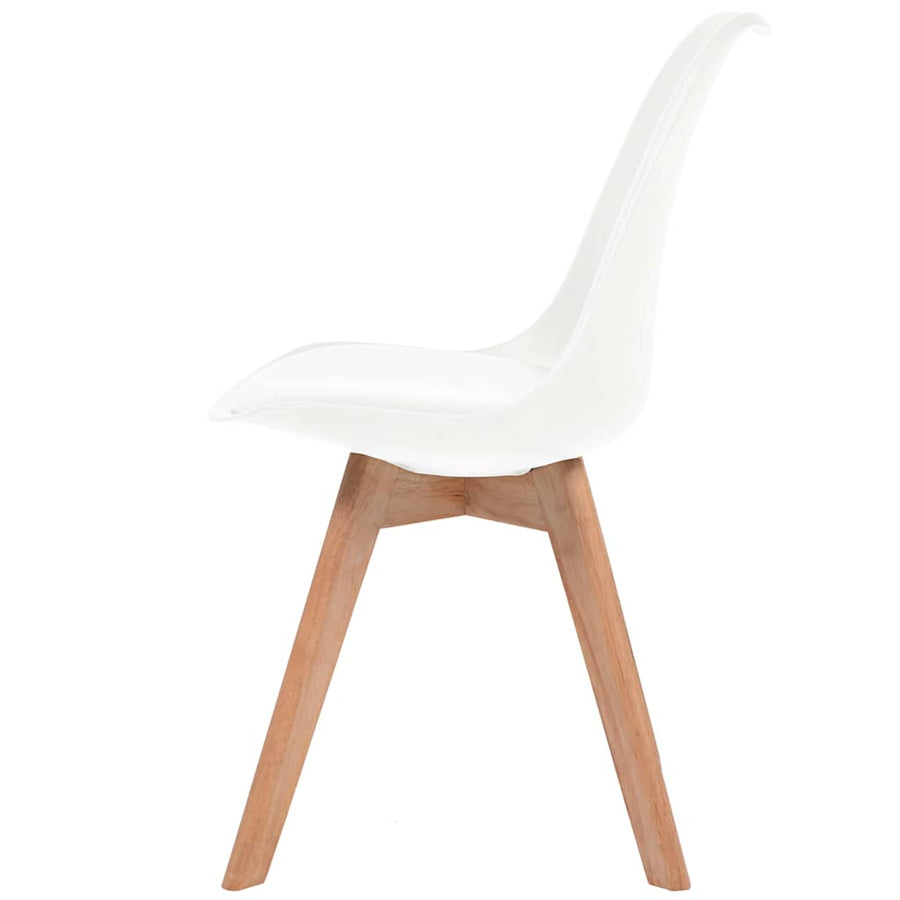 Eetkamerstoelen 2 st kunststof wit