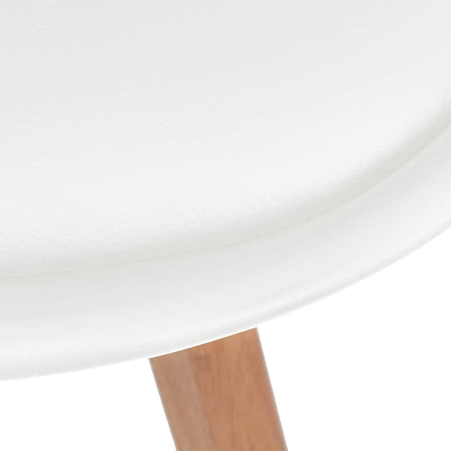 Eetkamerstoelen 2 st kunststof wit