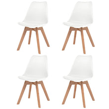 Eetkamerstoelen 4 st kunststof wit