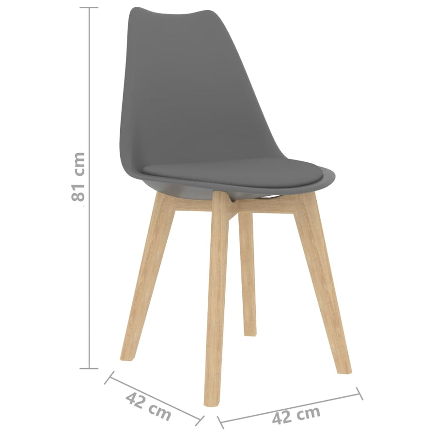 Eetkamerstoelen Kunststof Grijs