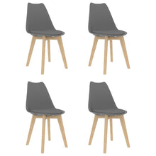 Eetkamerstoelen 4 St Kunststof Grijs