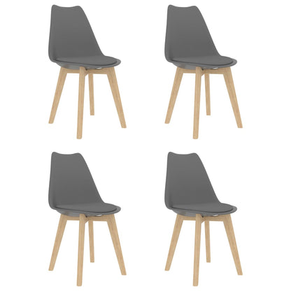 Eetkamerstoelen 4 St Kunststof Grijs