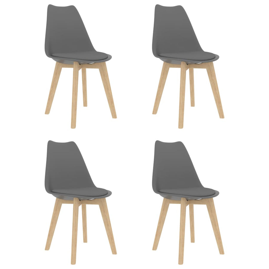 Eetkamerstoelen 4 St Kunststof Grijs