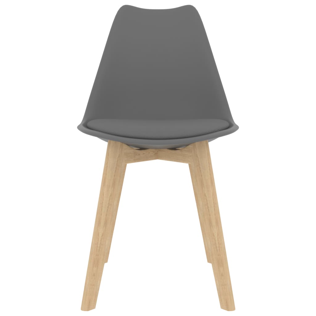 Eetkamerstoelen 4 St Kunststof Grijs