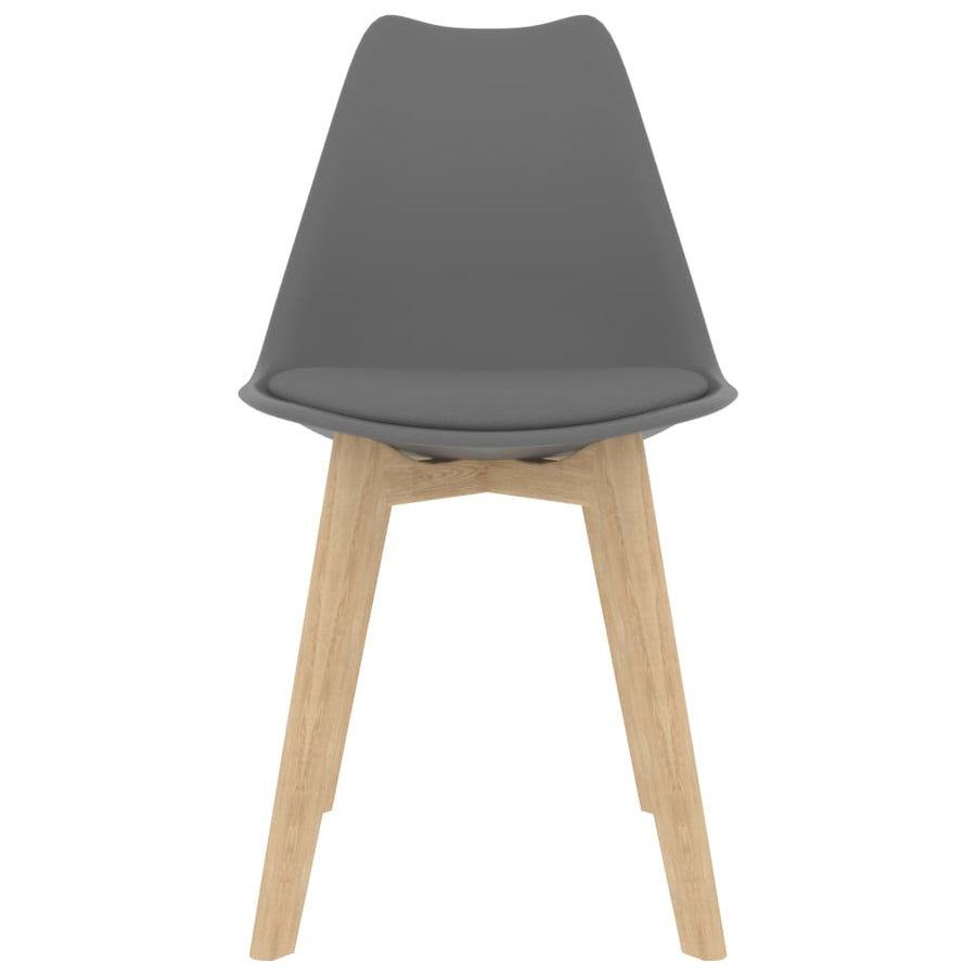 Eetkamerstoelen 4 St Kunststof Grijs
