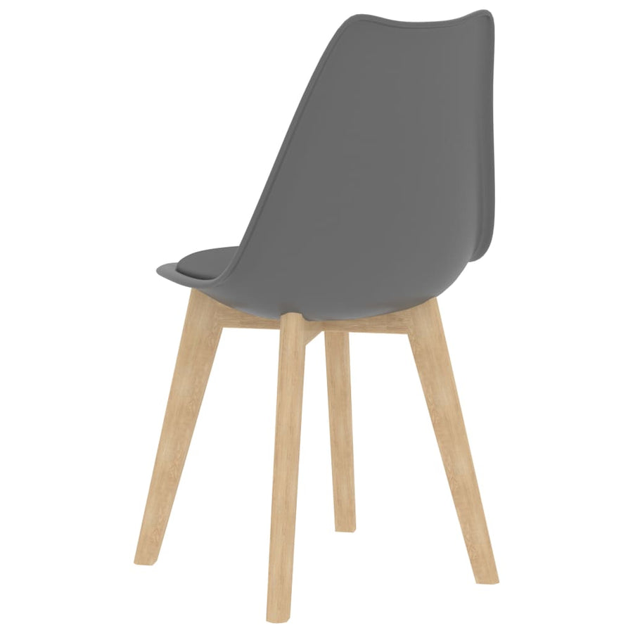 Eetkamerstoelen 4 St Kunststof Grijs