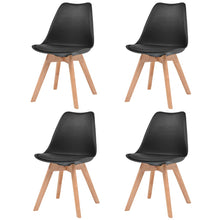 Eetkamerstoelen 4 St Kunststof Zwart