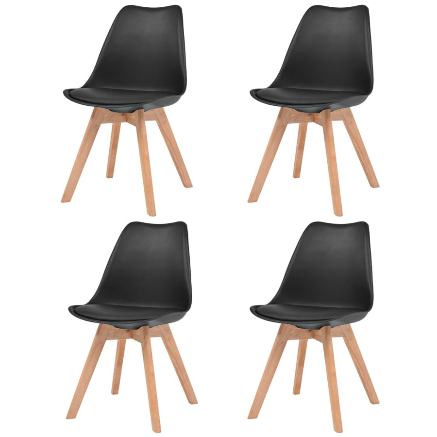 Eetkamerstoelen 4 St Kunststof Zwart