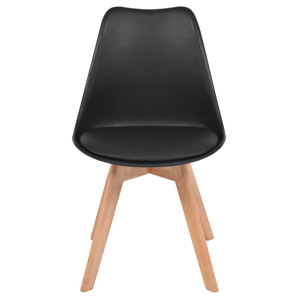 Eetkamerstoelen 4 St Kunststof Zwart