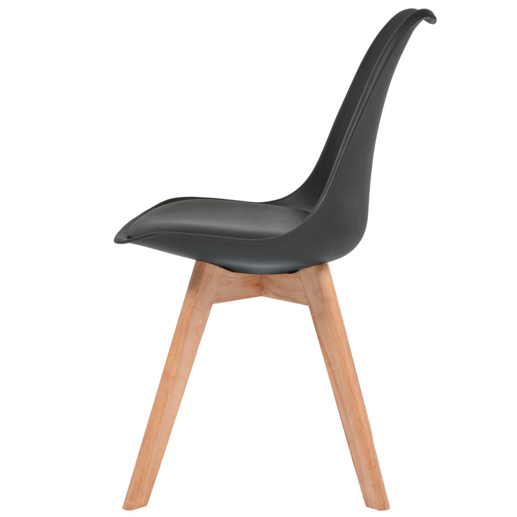 Eetkamerstoelen 4 St Kunststof Zwart