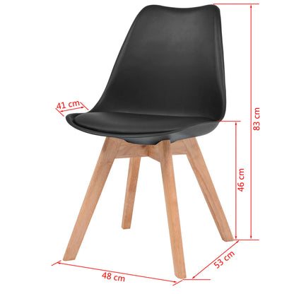Eetkamerstoelen 4 St Kunststof Zwart
