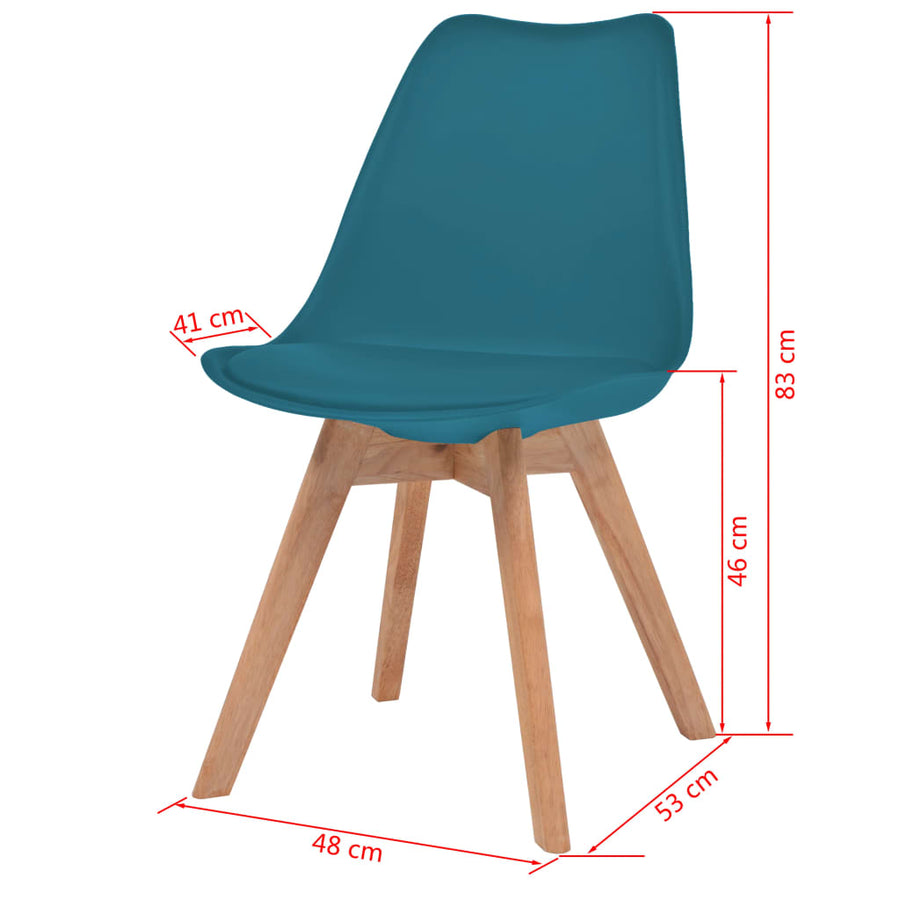 Eetkamerstoelen Kunststof 2 Turquoise