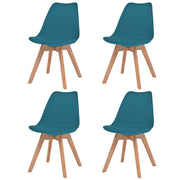 Eetkamerstoelen 4 st kunststof turquoise 48x53x83 cm