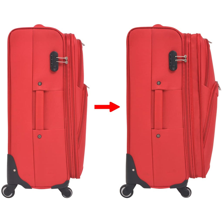 Trolleyset rood 3-delig Rood