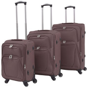 3-piece trolley set coffee brown
