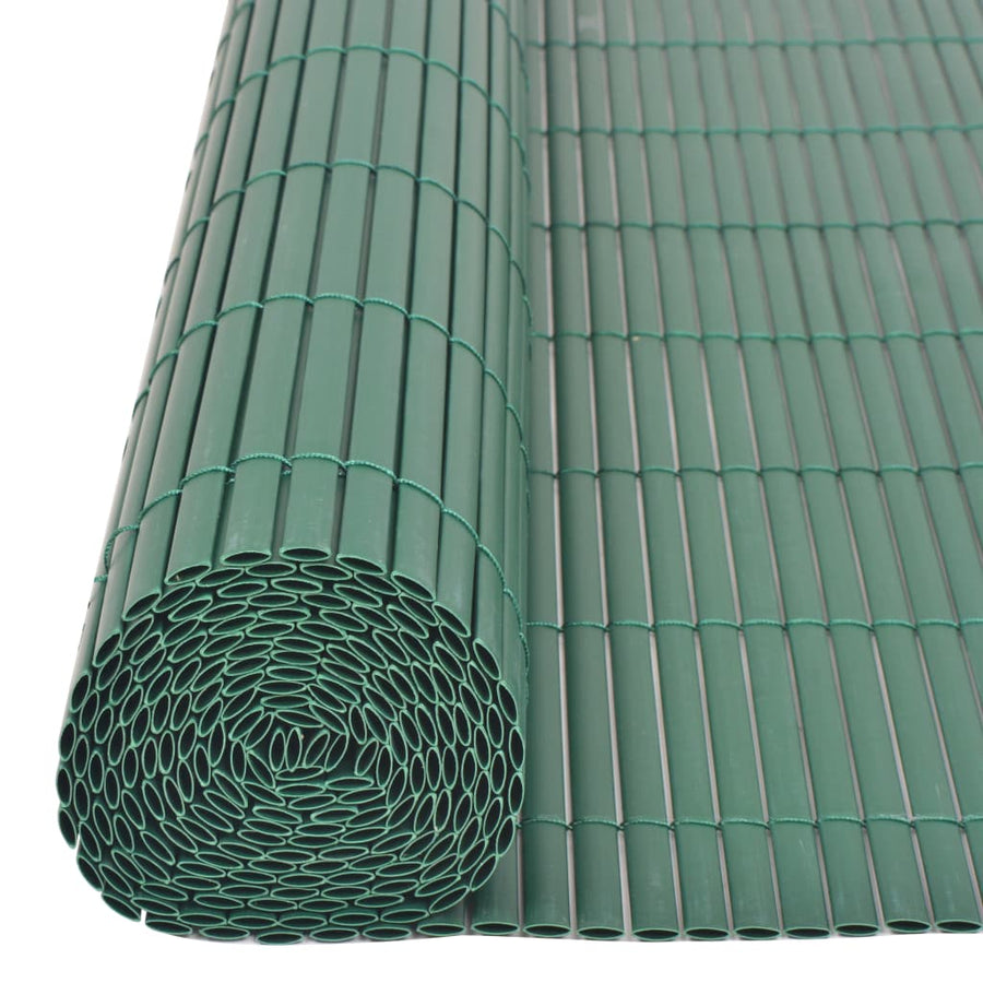 Tuinafscheiding dubbelzijdig 90x300 cm PVC groen 90 x 300 cm Groen