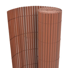 Tuinafscheiding dubbelzijdig 90x300 cm PVC bruin 90 x 300 cm Bruin