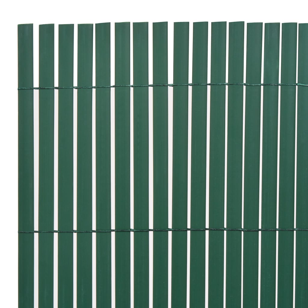 Tuinafscheiding dubbelzijdig 90x500 cm PVC groen 90 x 500 cm Groen