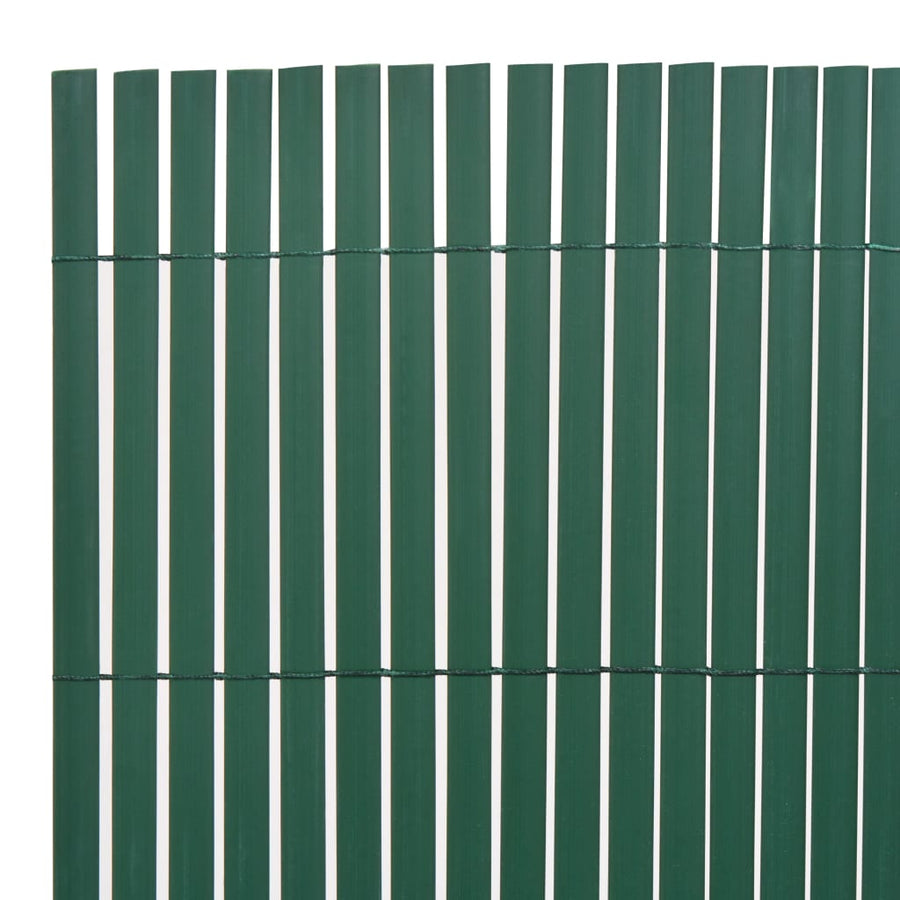 Tuinafscheiding dubbelzijdig 90x500 cm PVC groen 90 x 500 cm Groen