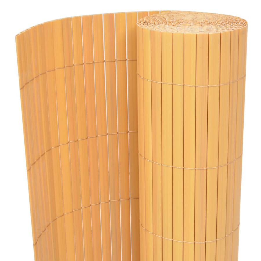 Tuinafscheiding dubbelzijdig 90x500 cm PVC geel 90 x 500 cm Geel