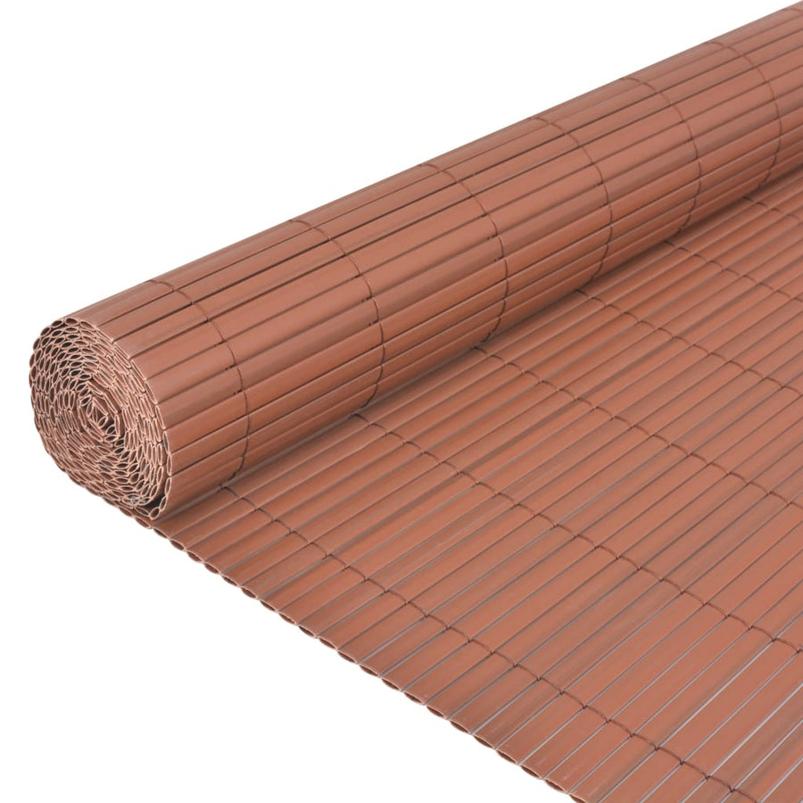 Tuinafscheiding Dubbelzijdig 150X500 Cm Pvc Bruin