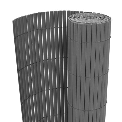 Tuinafscheiding dubbelzijdig 150x500 cm PVC grijs