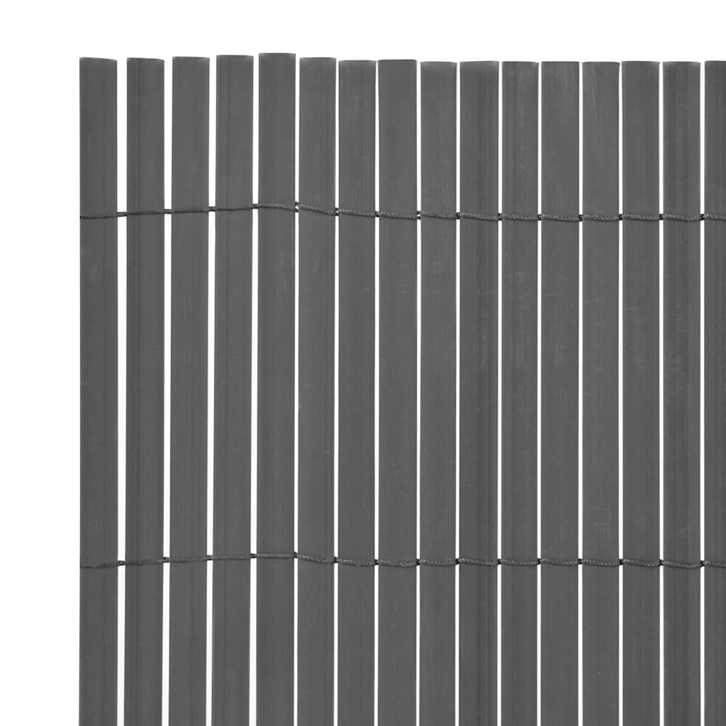 Tuinafscheiding dubbelzijdig 150x500 cm PVC grijs