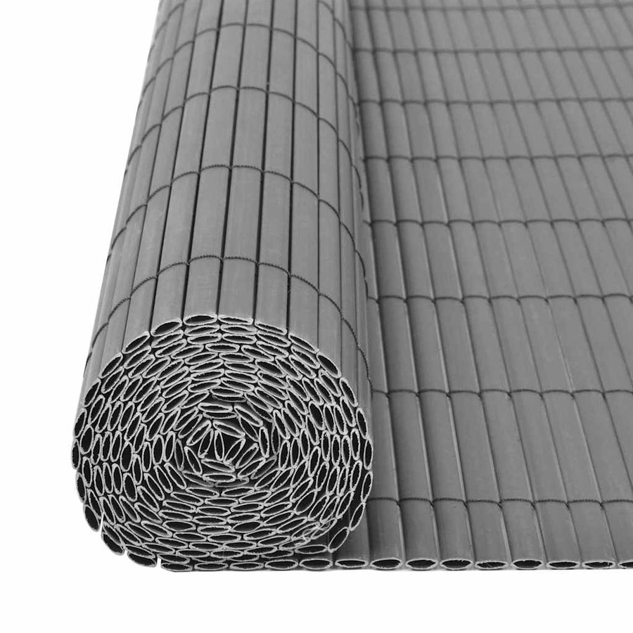 Tuinafscheiding dubbelzijdig 150x500 cm PVC grijs