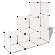 Storage unit with 9 compartments black and white