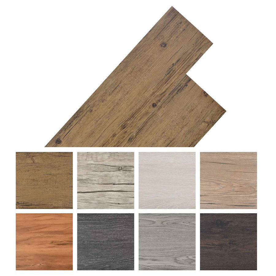 Vloerplanken 18 pcs Walnoot Bruin 5,26 m² PVC