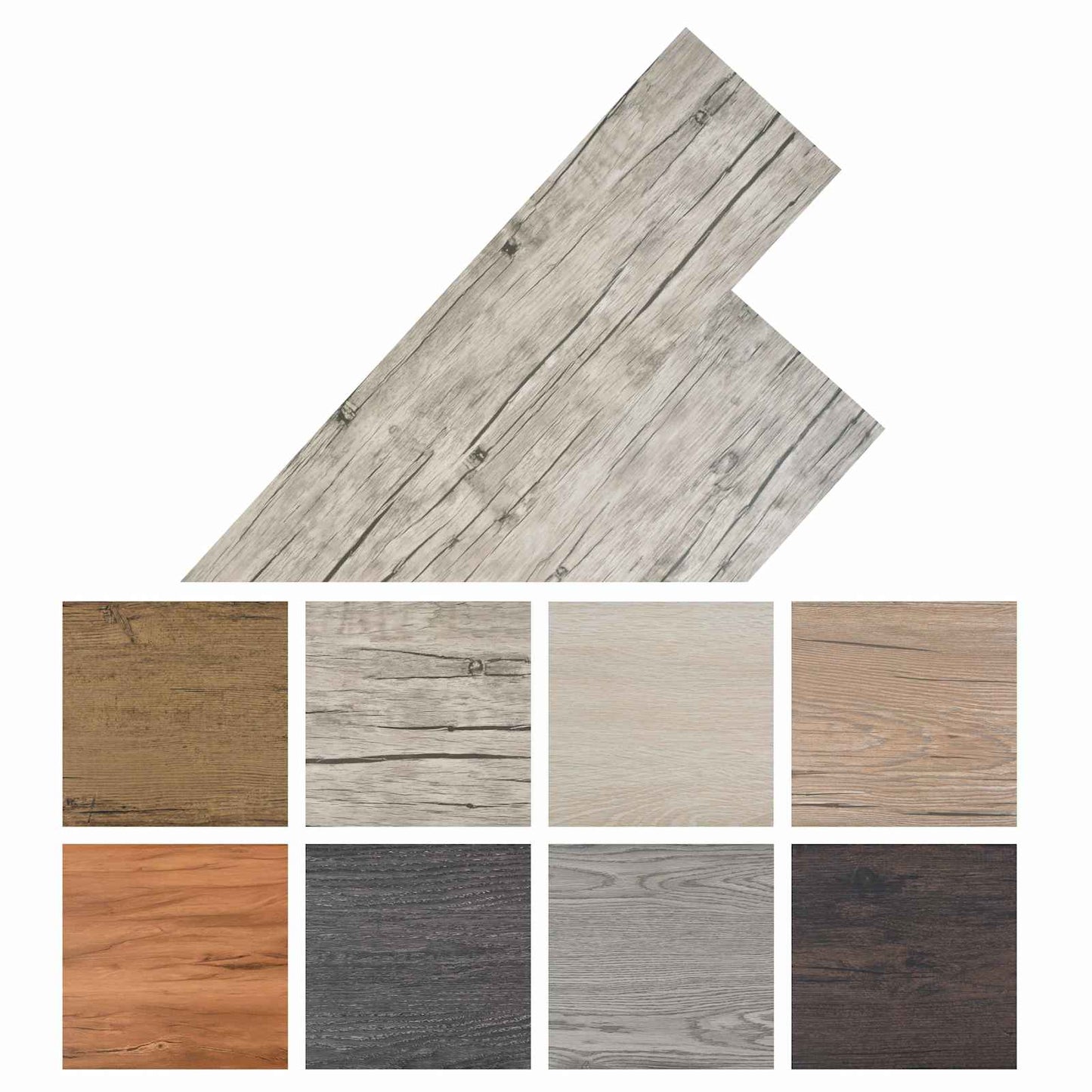 Vloerplanken 18 pcs Grijs 5,26 m² PVC