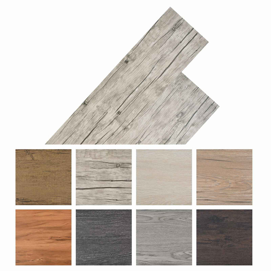 Vloerplanken 18 pcs Grijs 5,26 m² PVC