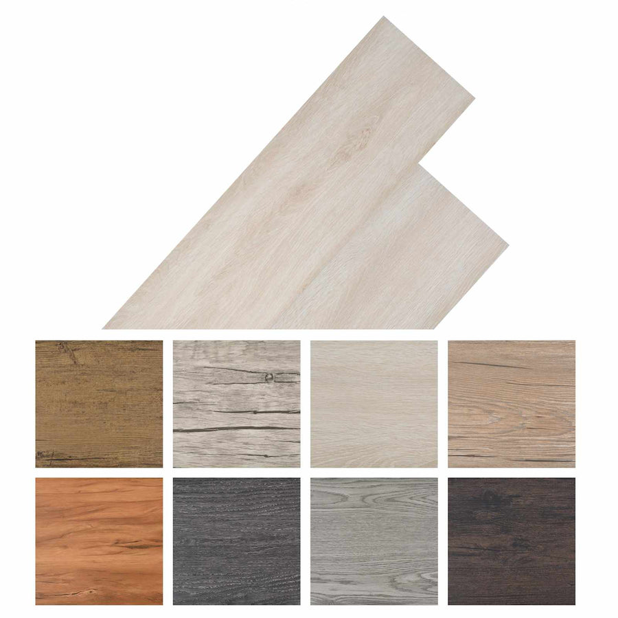 Vloerplanken 18 pcs Wit 5,26 m² PVC