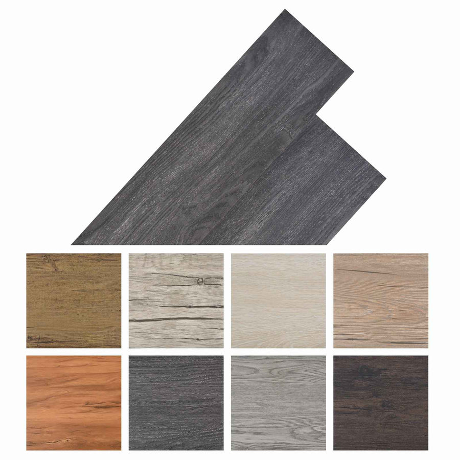Vloerplanken 18 pcs Zwart en Wit 5,26 m² PVC