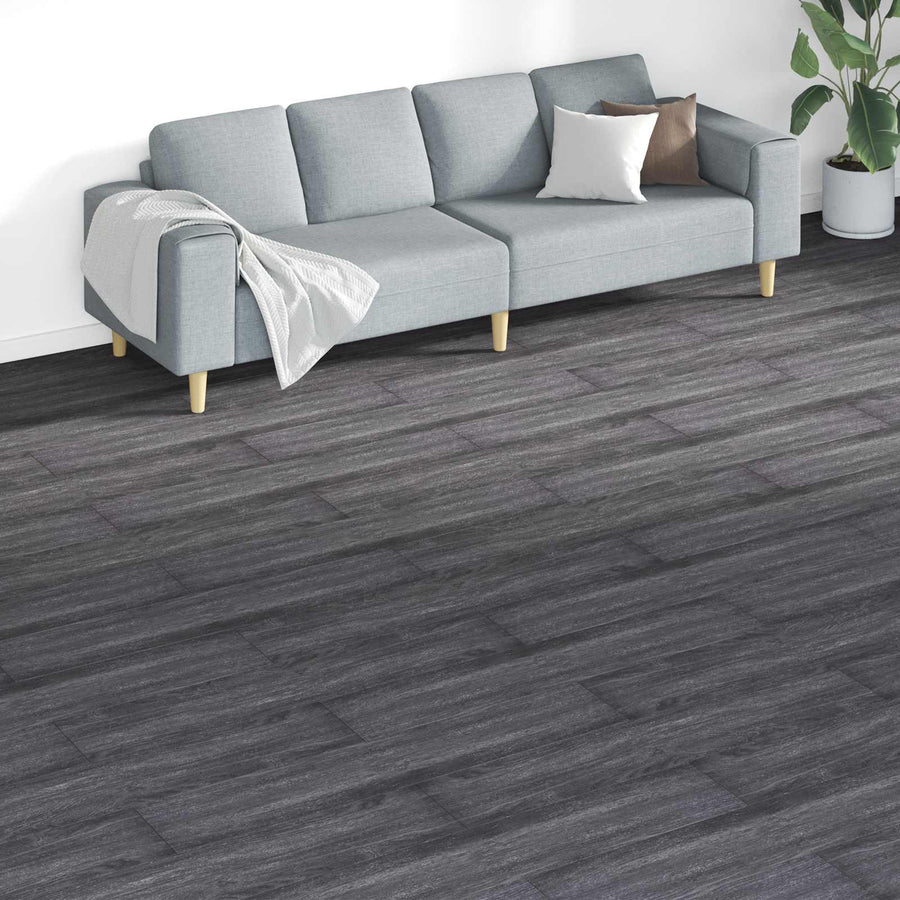 Vloerplanken 18 pcs Zwart en Wit 5,26 m² PVC