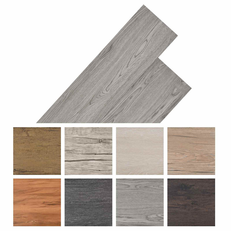 Vloerplanken 18 pcs Donkergrijs 5,26 m² PVC