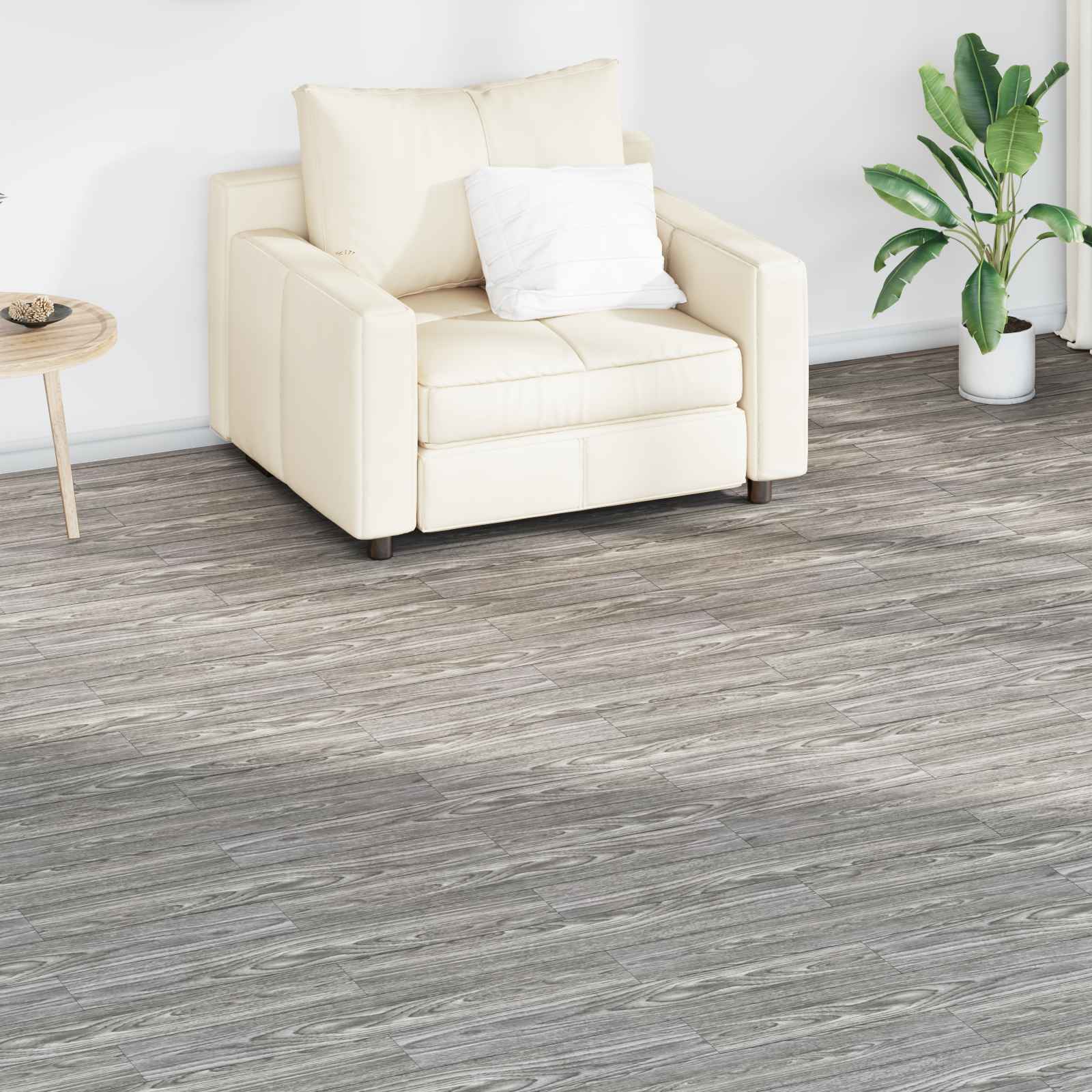 Vloerplanken 36 pcs Donkergrijs 5,02 m² PVC
