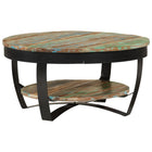 Coffee table 65x32 cm solid recycled wood