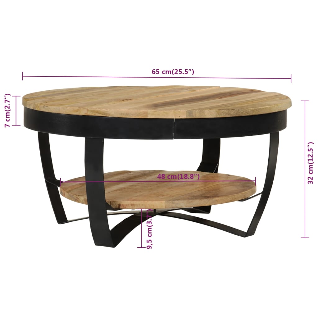Salontafel Massief Ruw Mangohout 65 x 32 cm massief mangohout