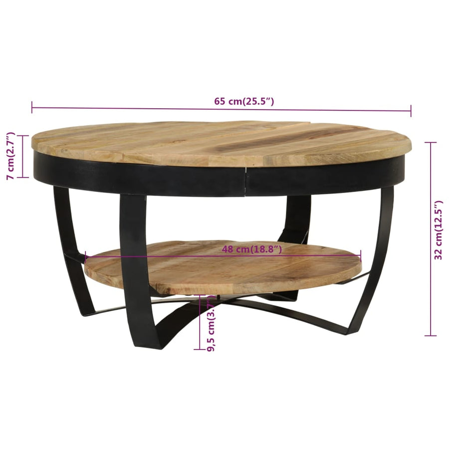 Salontafel Massief Ruw Mangohout 65 x 32 cm massief mangohout