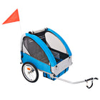 Bicycle trailer 30 kg grey and blue