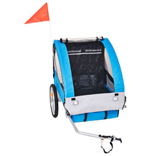 Fietstrailer 30 Kg En Blauw Grijs en donkerblauw