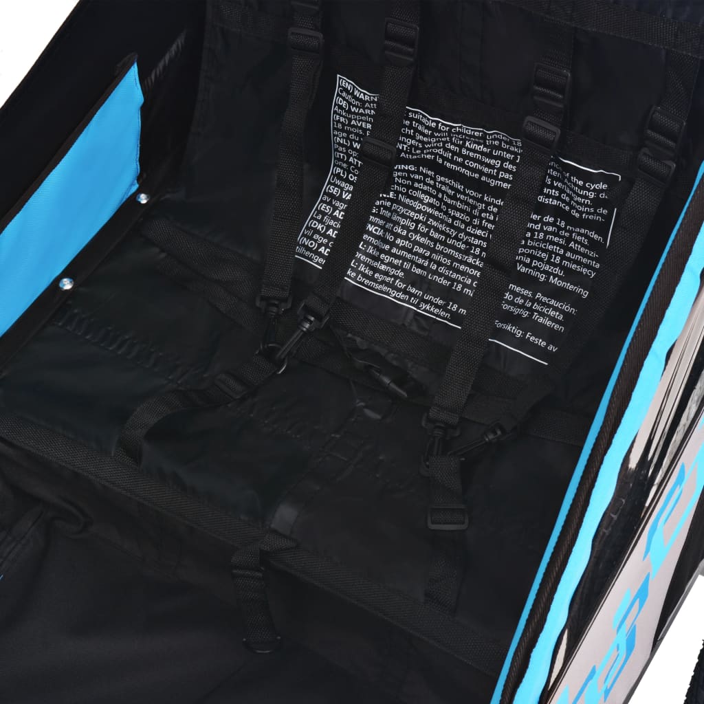 Fietstrailer 30 Kg En Blauw Grijs en lichtblauw